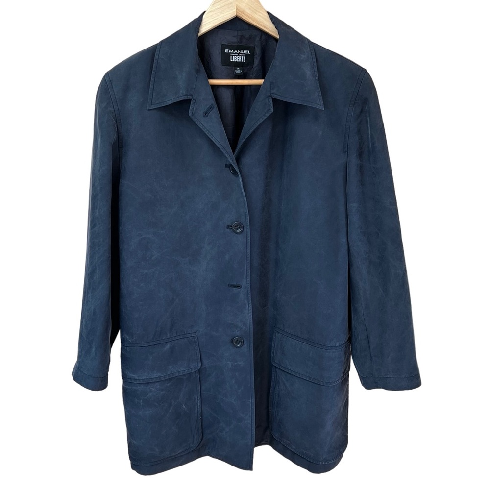 Emanuel by Emanuel Ungaro Washed Silk Jacket Size Medium